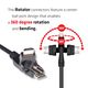Club3D HDMI-Kabel A -> A 2.0 360° Drehbar 4K60Hz UHD 2 Meter retail