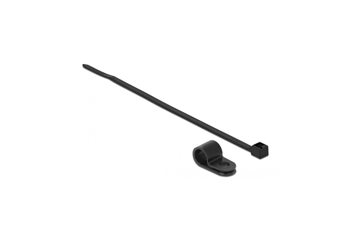 DELOCK Befestigungsschelle 9,5 mm mit KBI 200x4,8mm schwarz