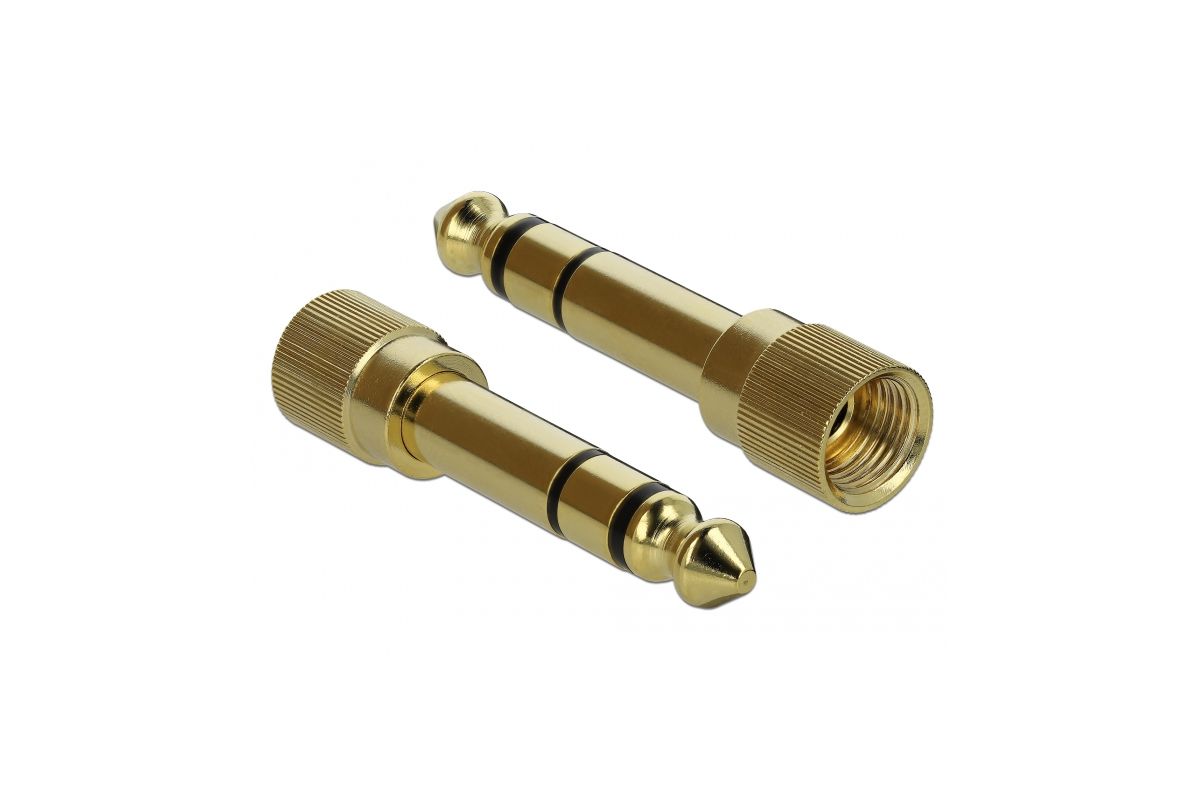 DELOCK Adapter 6,5mm Klinkenst.>3,5mm Klinkenbu.3pin 2 Stück