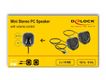 DELOCK Mini Stereo PC Lautsprecher 3,5mm Klinkenstecker USB