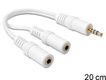 DELOCK Adapter Kabel 3,5mm stereo -> 2x 3,5mm St/Bu 0.20m