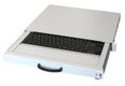 aixcase 19" Rack 1U Tastatur DE Touchpad USB lichtgrau
