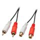 LINDY Audiokabel Stereo 2m 2xRCA (Cinch) m/f vergoldet