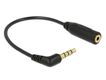 DELOCK Klinkekabel 2,5mm -> 3,5mm 90° Bu/St 0.17m 3Pin/4P
