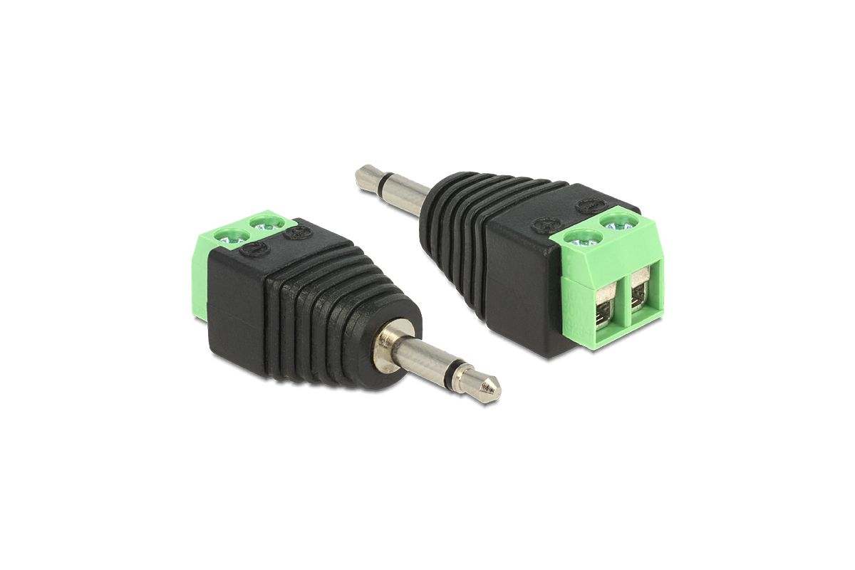 DELOCK Adapter Terminalblock 2Pin -> 3,5mm Klinke Stecker