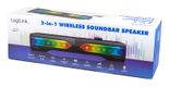 Logilink Mobile Soundbar mit Party-Light, 2in1 Gaming Sound
