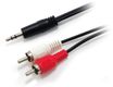 Equip Audiokabel 3.5mm->2xRCA St/St 2.50m schwarz Polybeutel