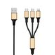 2GO USB 3in1 Ladekabel Micro-USB/Lightn/USB-C Nylon 150cm gl