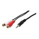Logilink Audiokabel 1x 3,5mm -> 2x Cinch St/Bu 0.20m bk