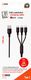 2GO USB 3in1 Ladekabel 3x USB-C Nylon 150cm schwarz