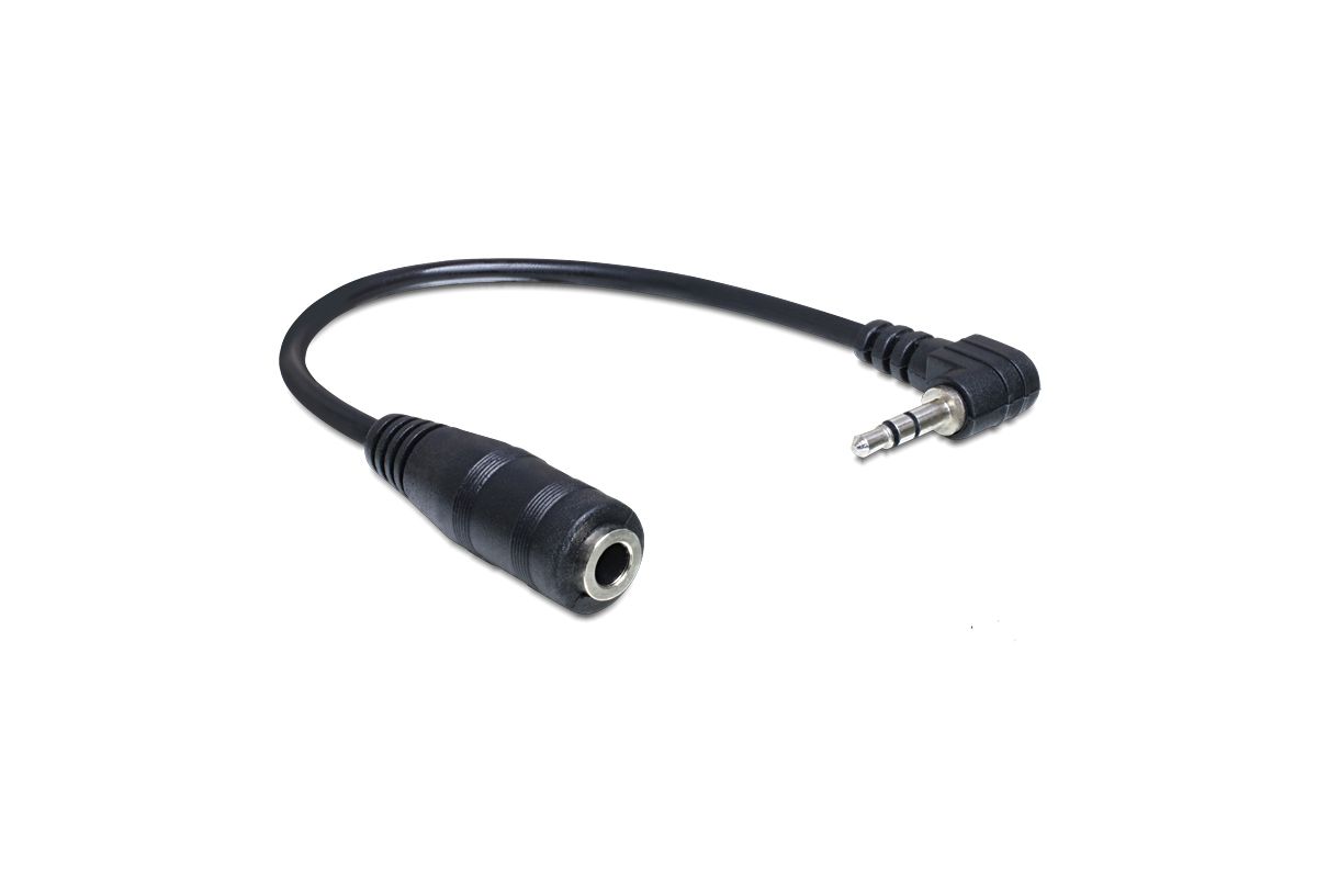 DELOCK Klinkekabel 3,5mm -> 2,5mm 90° Bu/St 0.14m