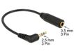 DELOCK Klinkekabel 3,5mm -> 2,5mm 90° Bu/St 0.17m