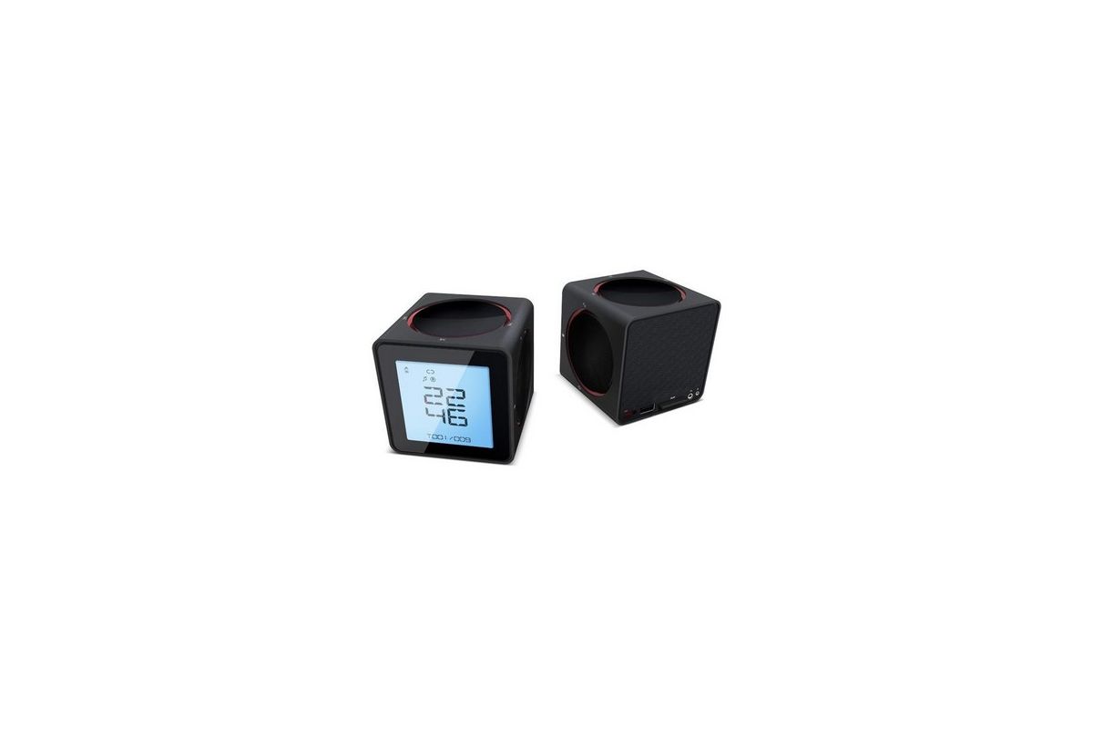 iconBIT Speaker PSS CUBUS FM Radio MP3 SD USB LCD Wecker