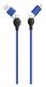 2GO USB / Type C Ladekabel 4 in 1 USB A, Lighn. 120cm blau