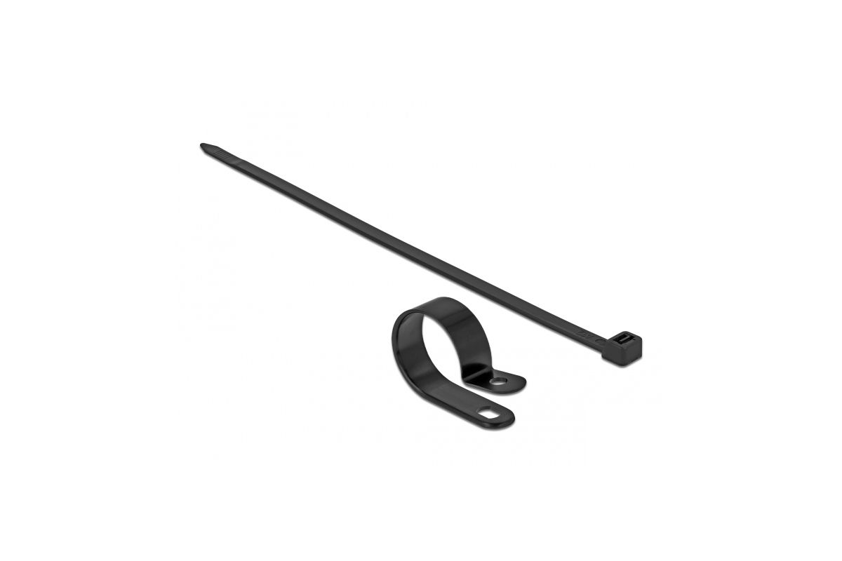 DELOCK Befestigungsschelle 25,4 mm mit KBI 300x7,2mm schwarz