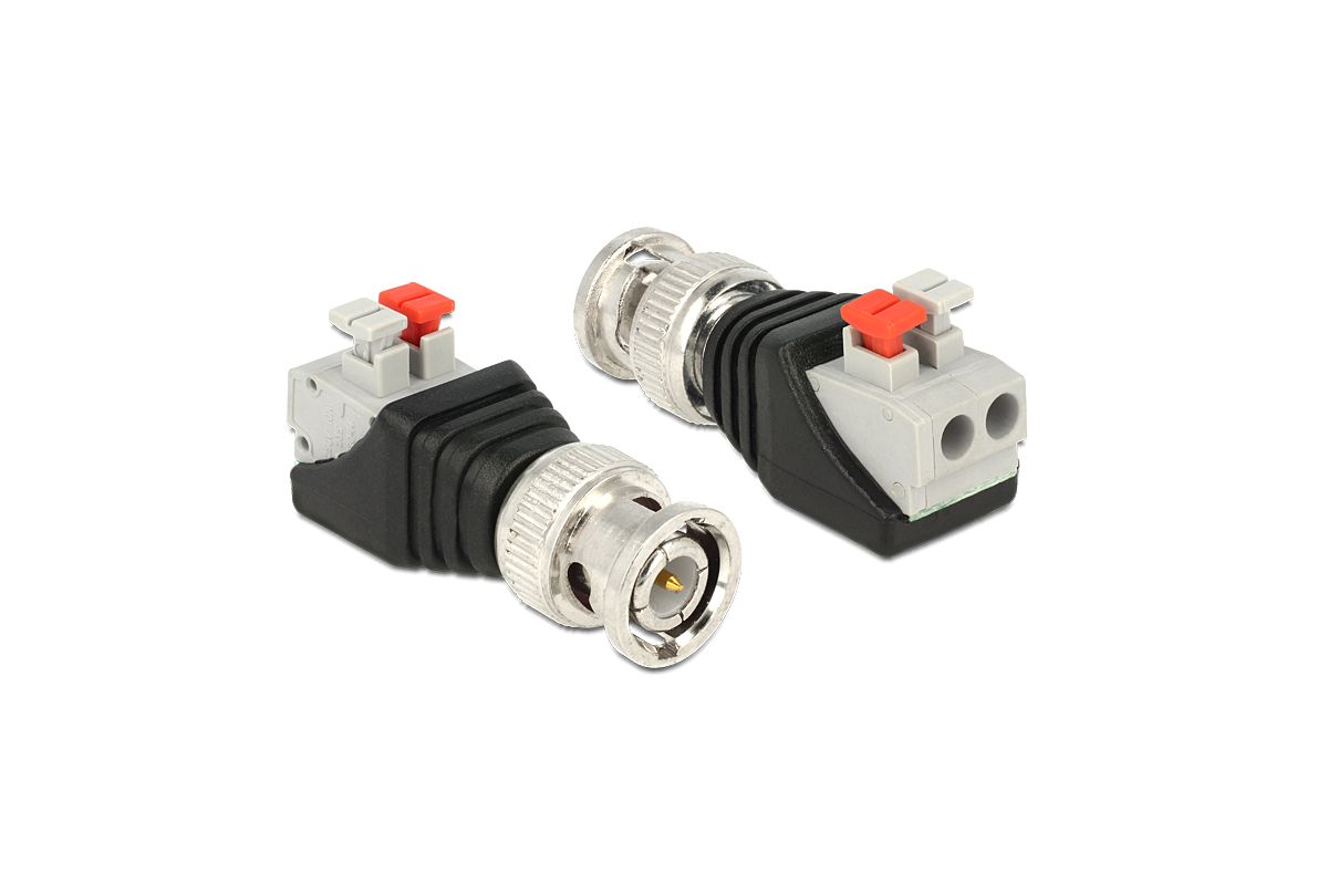 DELOCK Adapter Terminalblock 2Pin -> BNC Stecker