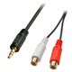 LINDY Audiokabel Stereo 3.5mm/2xRCA M/F 0.25m