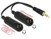 DELOCK Klinkekabel 3,5mm -> 2x 3,5mm St/Bu 0.20m sw +Lautstä