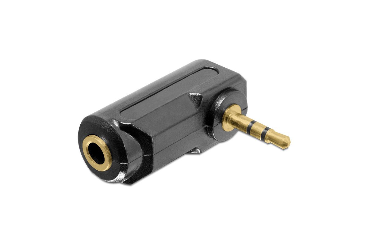 DELOCK Klinke Adapter 3,5mm -> 3,5mm Bu/St 90°