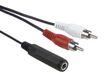 Schwaiger Adapterkabel Stereo 3,5mm Bu -> 2x Cinch Ste 0,2m