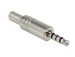DELOCK Klinkestecker 3,5mm 4Pin lötbar silber