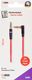 2GO AUX Stereo-Audio-Kabel - rot - 150cm 90° Winkelstecker