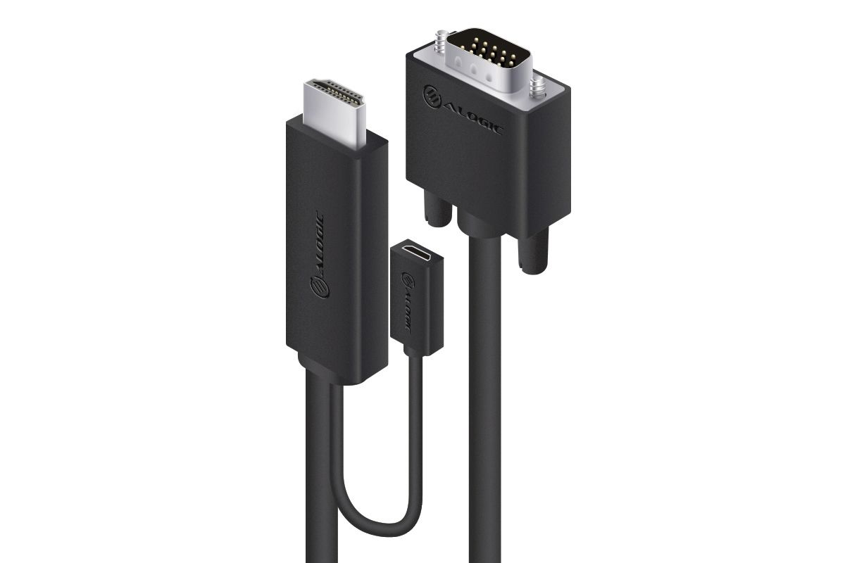 Alogic HDMI Kabel HDMI -> VGA 2m mit USB Power