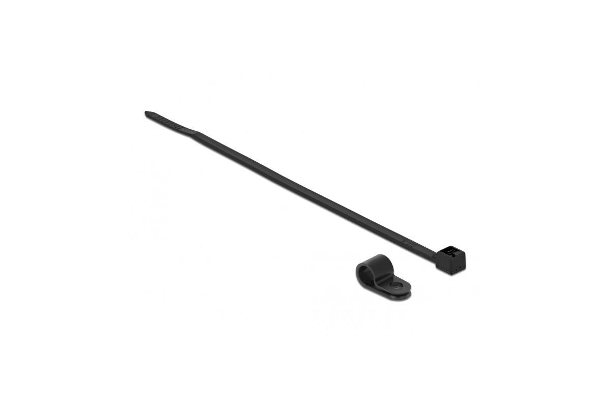 DELOCK Befestigungsschelle 6,4 mm mit KBI 200x3,6mm schwarz
