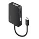 Alogic Adapter USB-C 3In1 -> HDMI VGA schwarz
