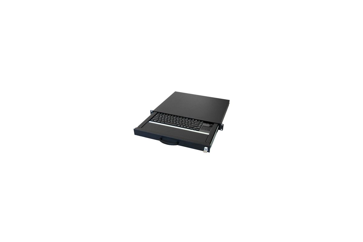 aixcase 19" Rack 1U Tastatur DE Touchpad USB schwarz