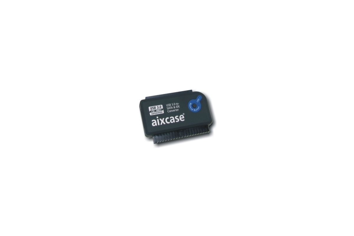 aixcase USB 3.0-to-SATA&/IDE-Konverter OTB, mit Netzteil TÜV