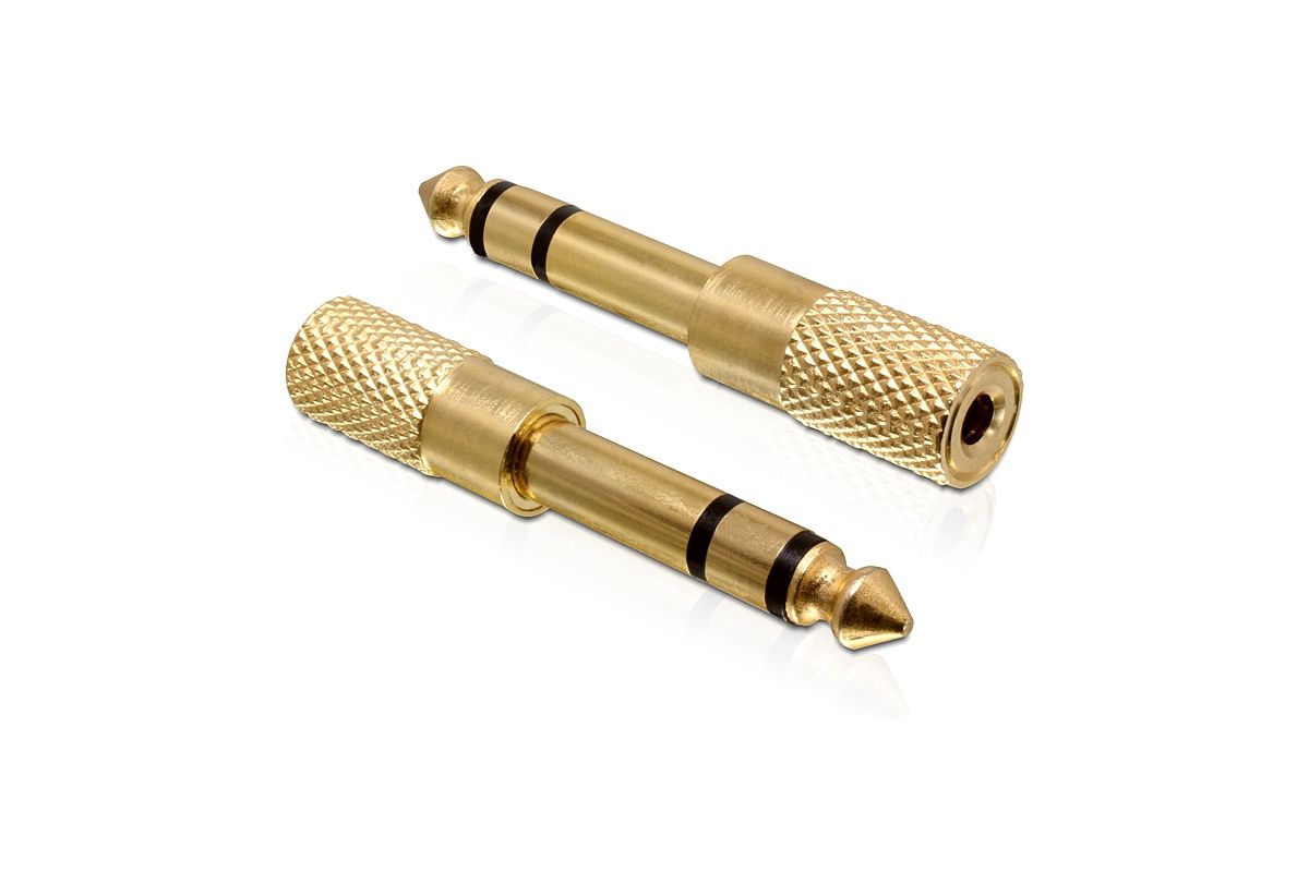 DELOCK Klinke Adapter 3,5mm -> 6,3mm Bu/St gold