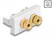 DELOCK Easy 45 Modul 2 x Polklemme, Farbring rot / schwarz
